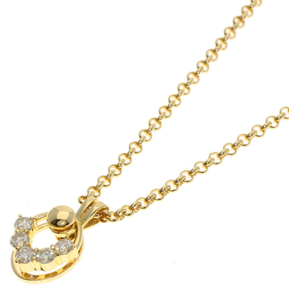 0.76ct swing diamond Necklace K18 Yellow Gold 12.5g　Ladies