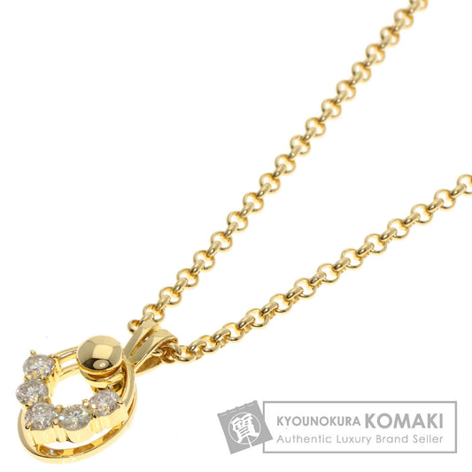 0.76ct swing diamond Necklace K18 Yellow Gold 12.5g　Ladies
