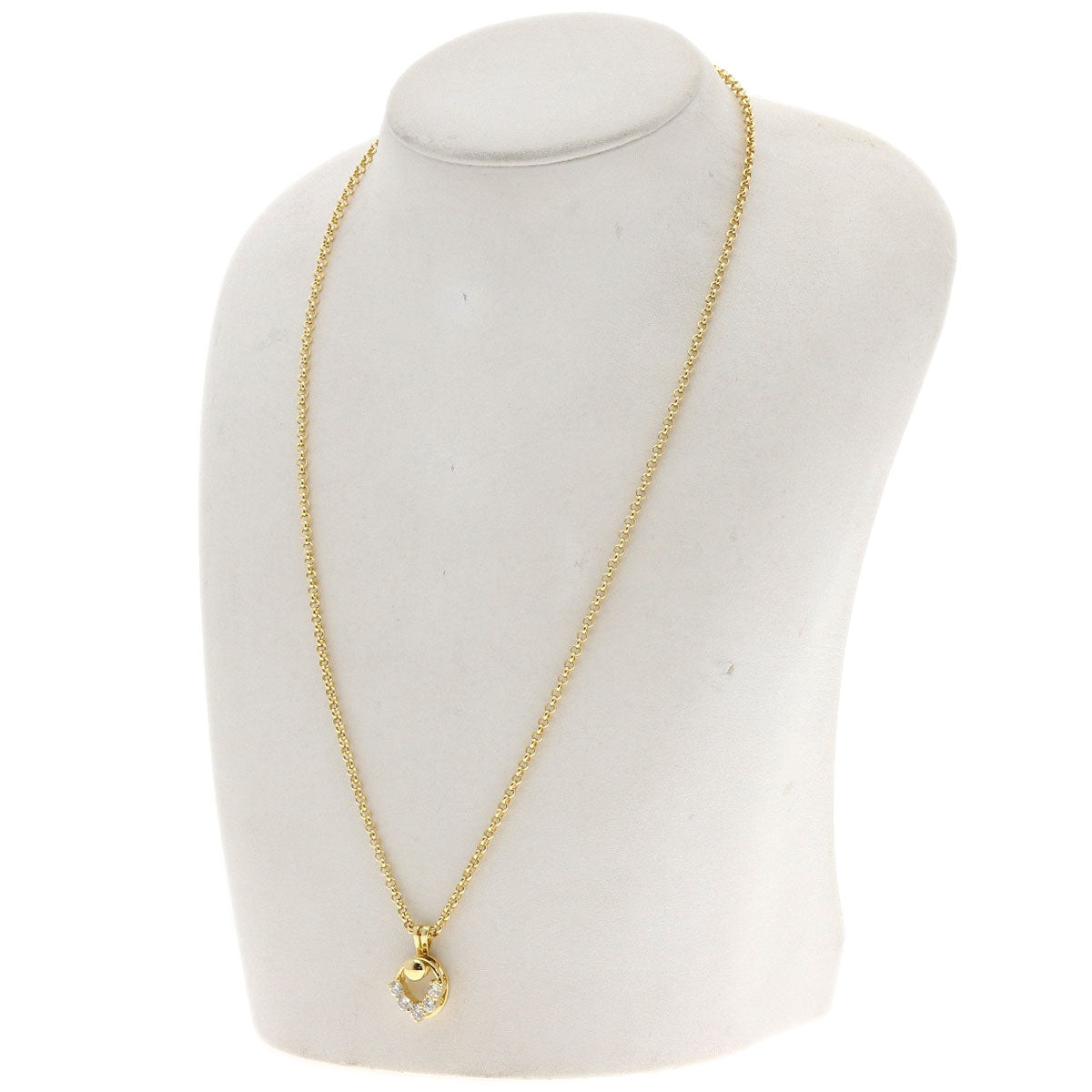 0.76ct swing diamond Necklace K18 Yellow Gold 12.5g　Ladies