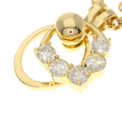 0.76ct swing diamond Necklace K18 Yellow Gold 12.5g　Ladies
