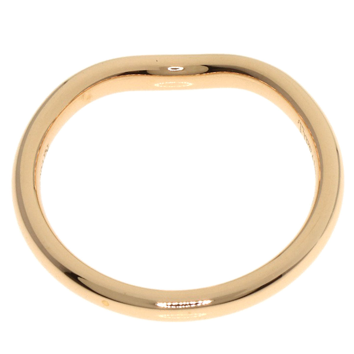 TIFFANY&Co. Curved Band Diamond Ring K18 Pink Gold Ladies [Used]