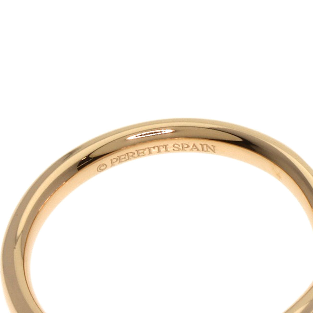 TIFFANY&Co. Curved Band Diamond Ring K18 Pink Gold Ladies [Used]