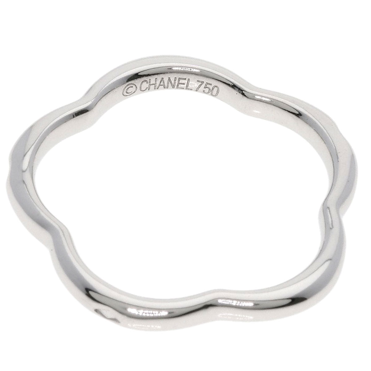 CHANEL Camellia 1P Diamond #49 Ring K18 White Gold Ladies [Used]
