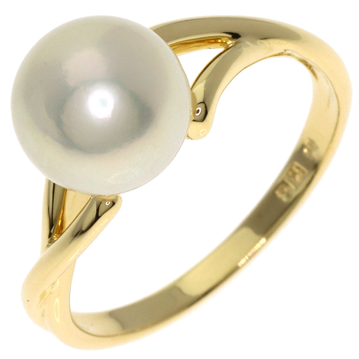 MIKIMOTO Pearl Pearl Ring K18 Yellow Gold Ladies [Used]