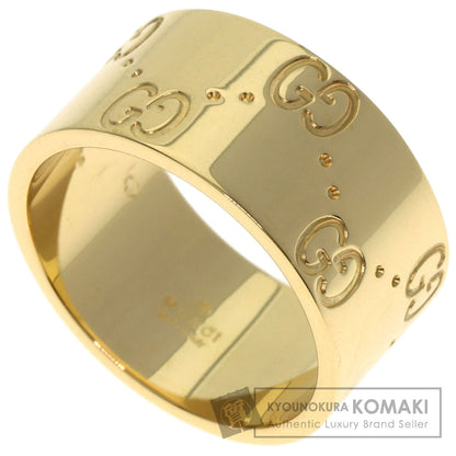 GUCCI Icon Wide #10 Ring K18 Yellow Gold Ladies [Used]
