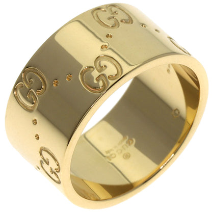 GUCCI Icon Wide #10 Ring K18 Yellow Gold Ladies [Used]