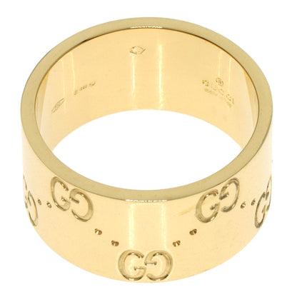 GUCCI Icon Wide #10 Ring K18 Yellow Gold Ladies [Used]