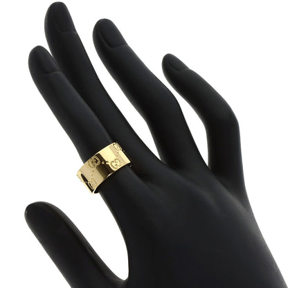 GUCCI Icon Wide #10 Ring K18 Yellow Gold Ladies [Used]
