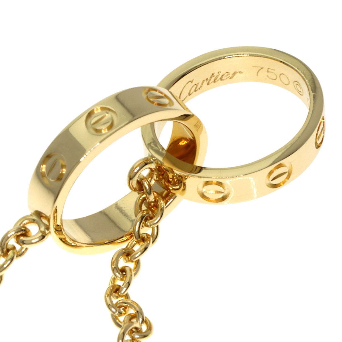 CARTIER Baby love Necklace K18 Yellow Gold Ladies [Used]