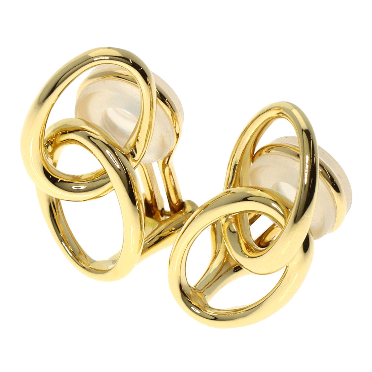 TIFFANY&Co. Double loop Earring K18 Yellow Gold Ladies [Used]