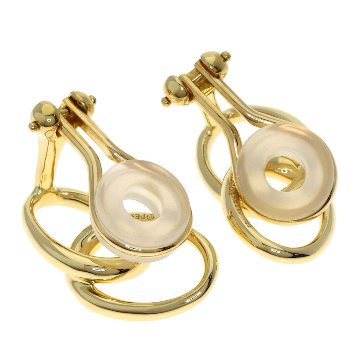 TIFFANY&Co. Double loop Earring K18 Yellow Gold Ladies [Used]