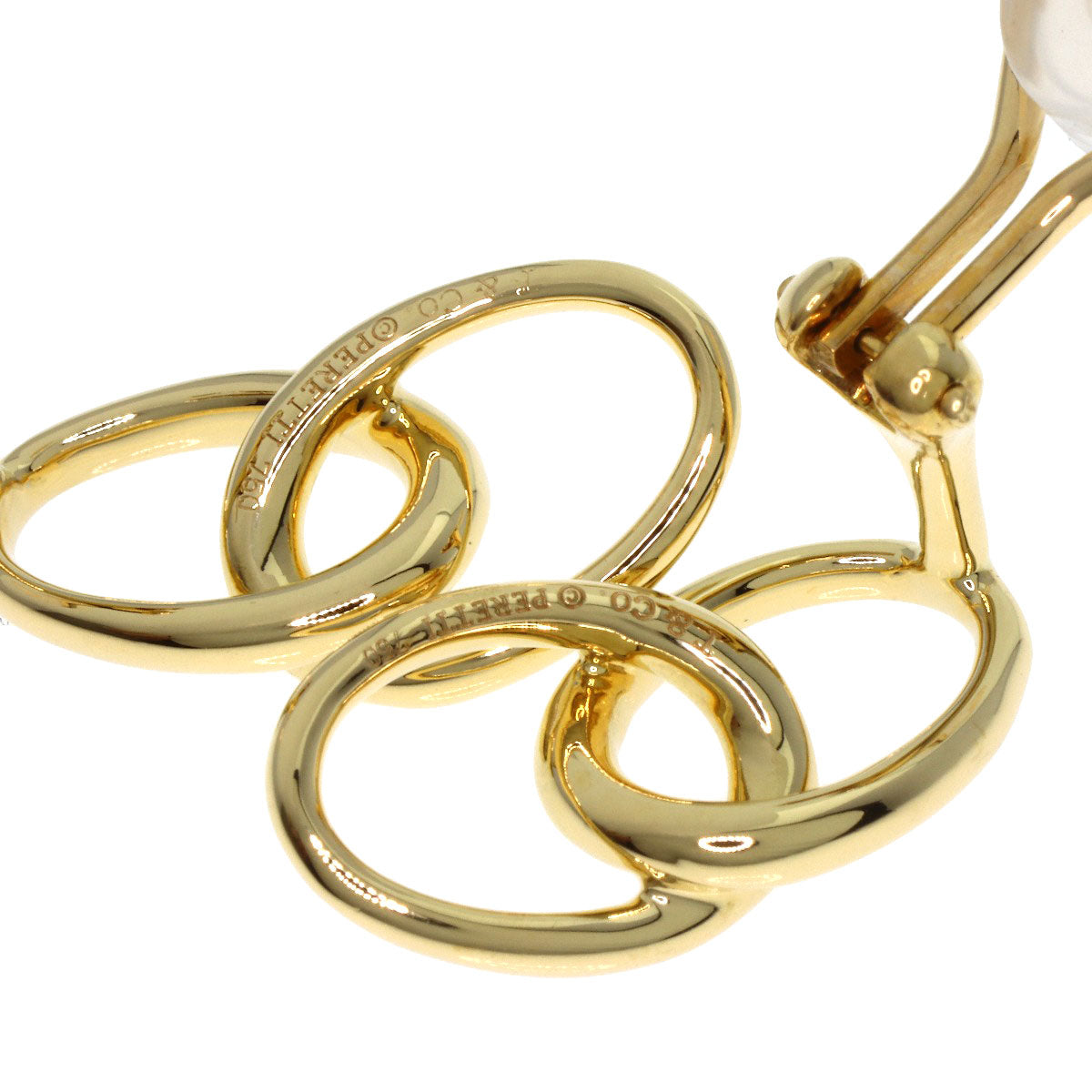 TIFFANY&Co. Double loop Earring K18 Yellow Gold Ladies [Used]