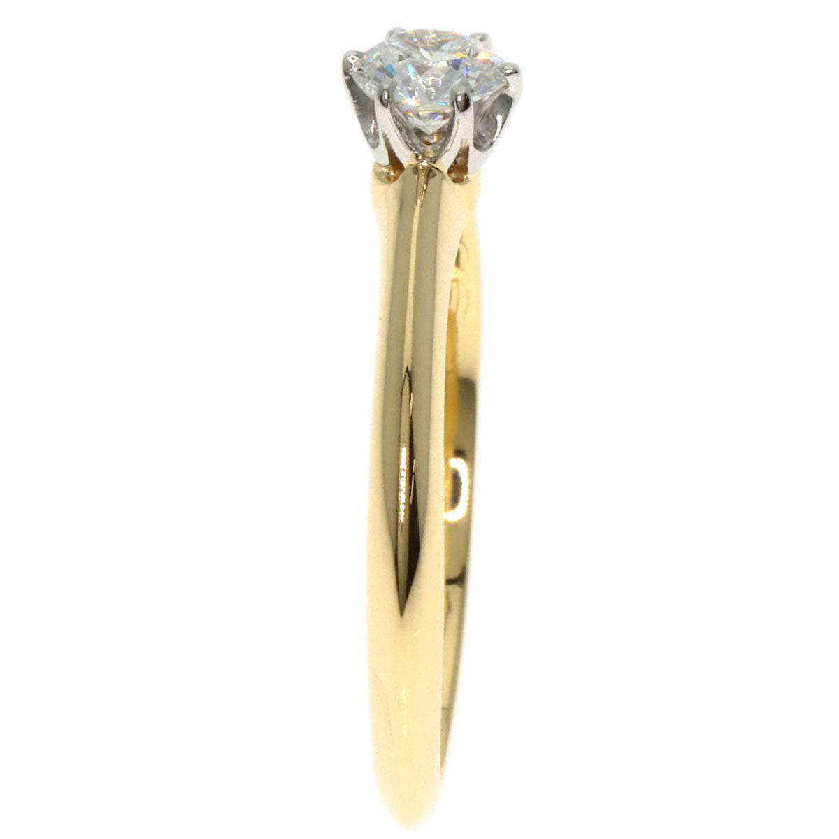 TIFFANY&Co. Solitaire Diamond Ring K18 Yellow Gold Ladies [Used]
