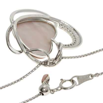 TASAKI Heart Mabe Pearl Diamond Necklace K18 White Gold Ladies [Used]