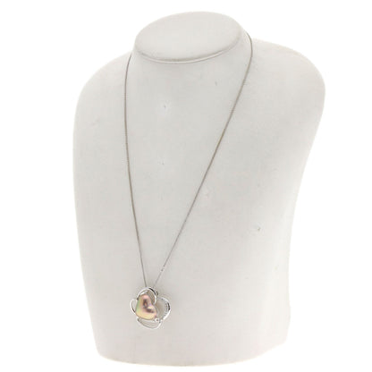 TASAKI Heart Mabe Pearl Diamond Necklace K18 White Gold Ladies [Used]