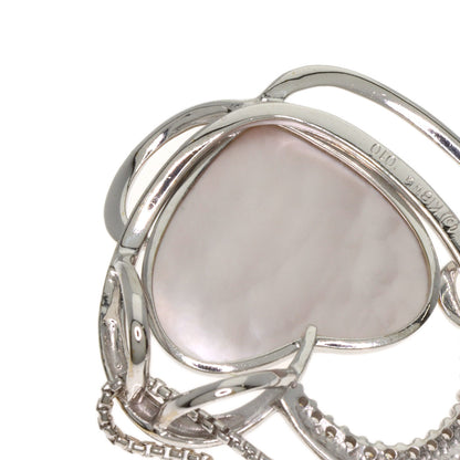 TASAKI Heart Mabe Pearl Diamond Necklace K18 White Gold Ladies [Used]