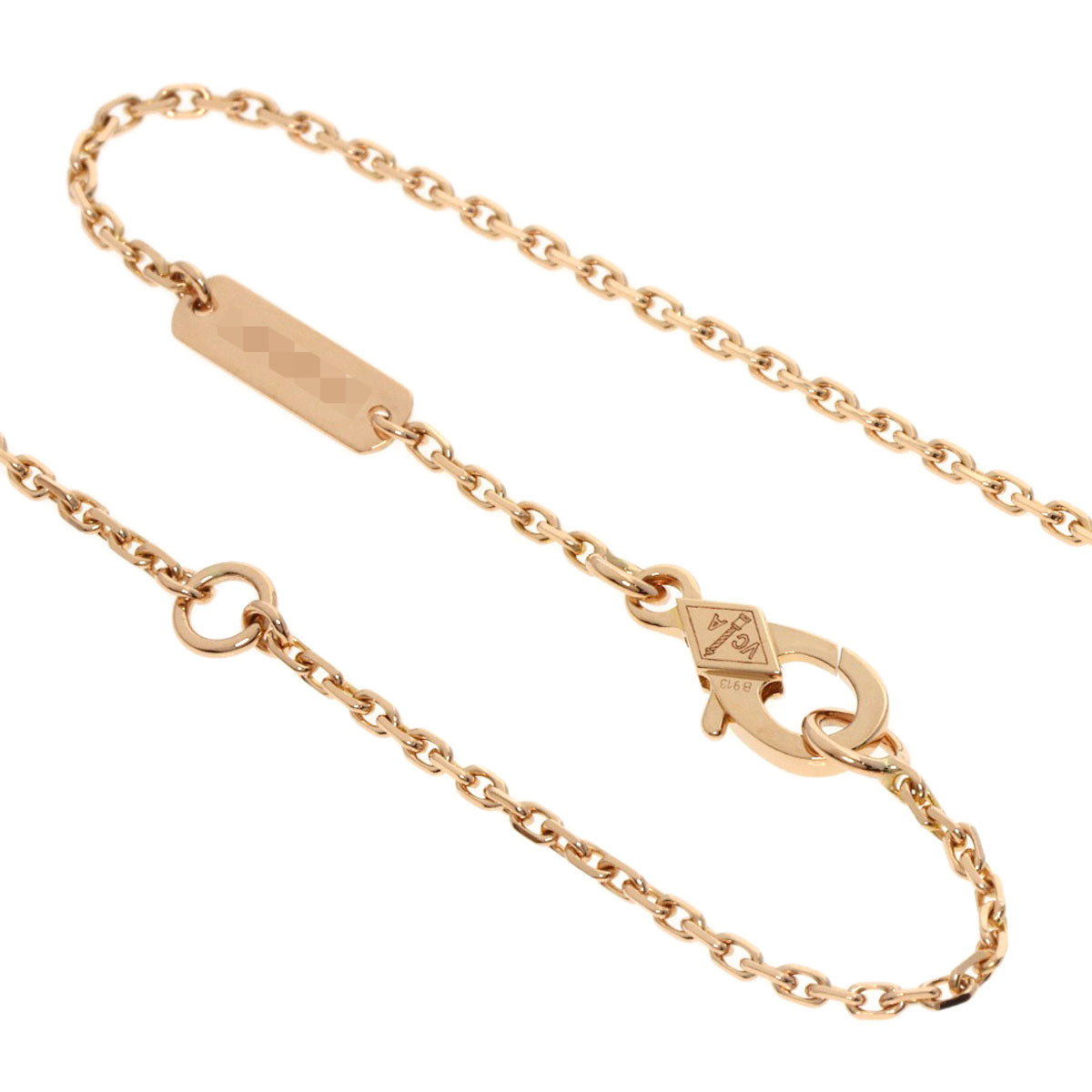 Van Cleef & Arpels Vintage Alhambra Diamond Necklace K18 Pink Gold Ladies [Used]