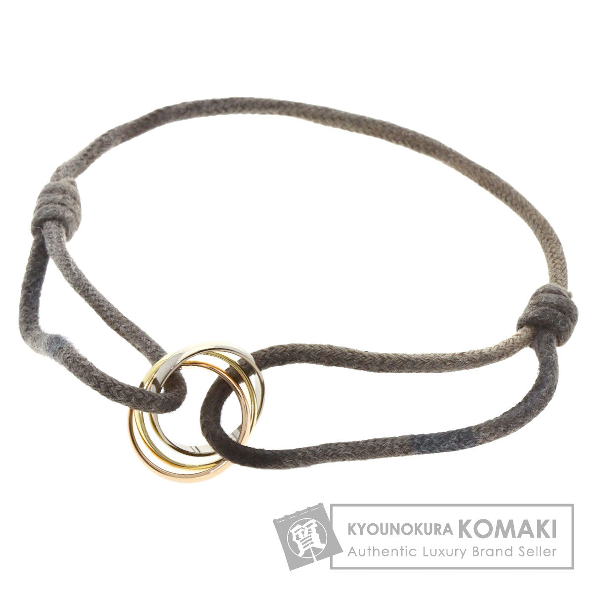 CARTIER Trinity Cotton Bracelet K18 Yellow Gold K18 White GoldLadies [Used]