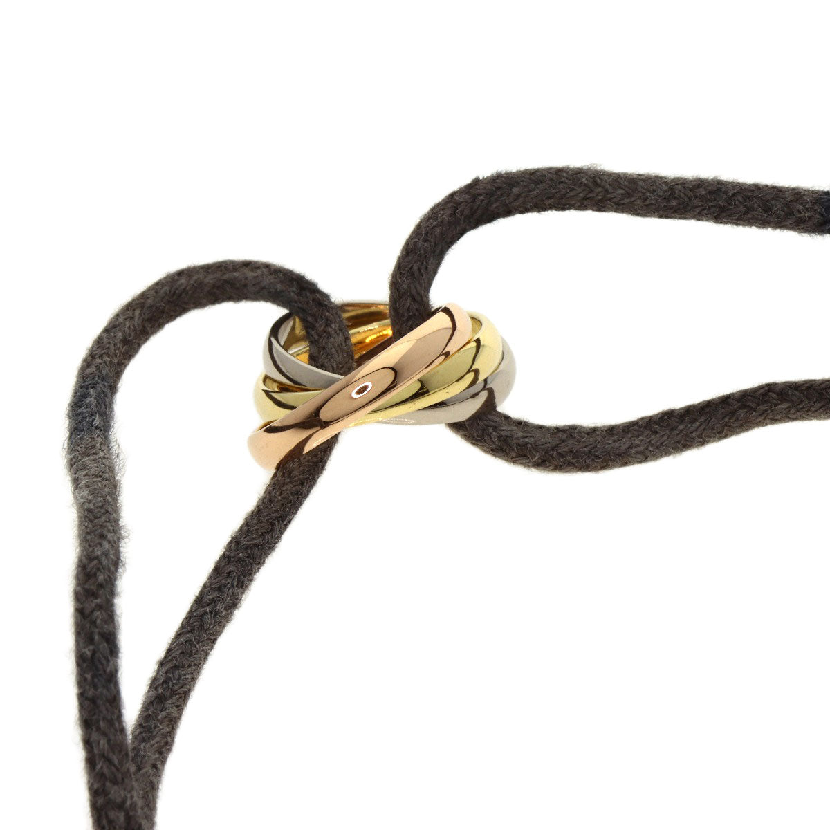 CARTIER Trinity Cotton Bracelet K18 Yellow Gold K18 White GoldLadies [Used]