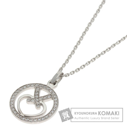 Chaumet Acrosh Cool Heart Lien Diamond Necklace K18 White Gold Ladies [Used]