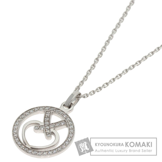 Chaumet Acrosh Cool Heart Lien Diamond Necklace K18 White Gold Ladies [Used]