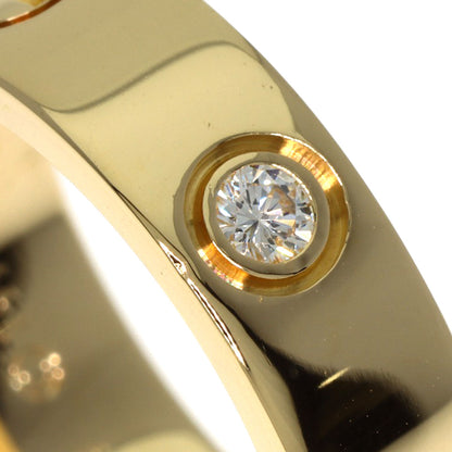 CARTIER Love ring half diamond #51 Ring K18 Yellow Gold Ladies [Used]