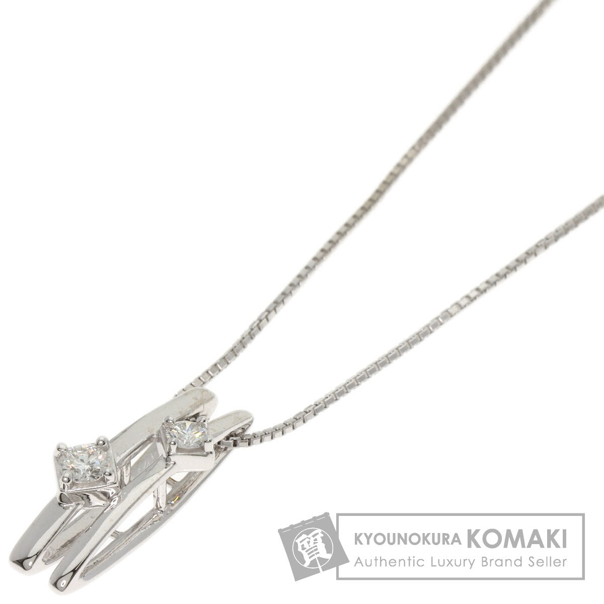 TASAKI Diamond Necklace K18 White Gold Ladies [Used]