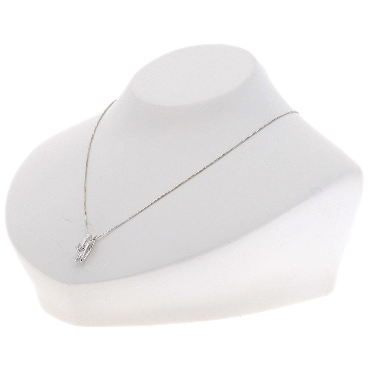 TASAKI Diamond Necklace K18 White Gold Ladies [Used]