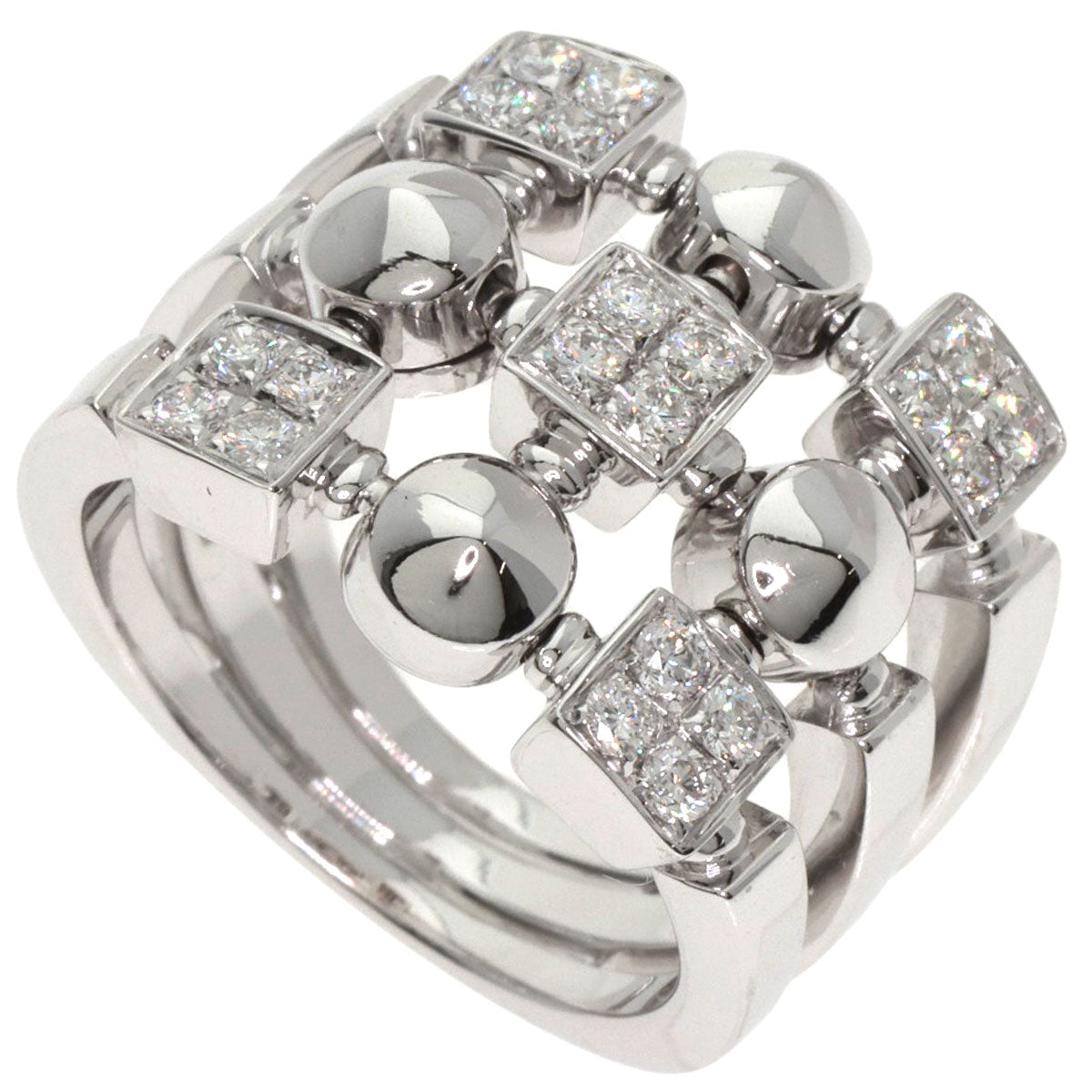 BVLGARI Lucia Diamond Ring K18 White Gold Ladies [Used]
