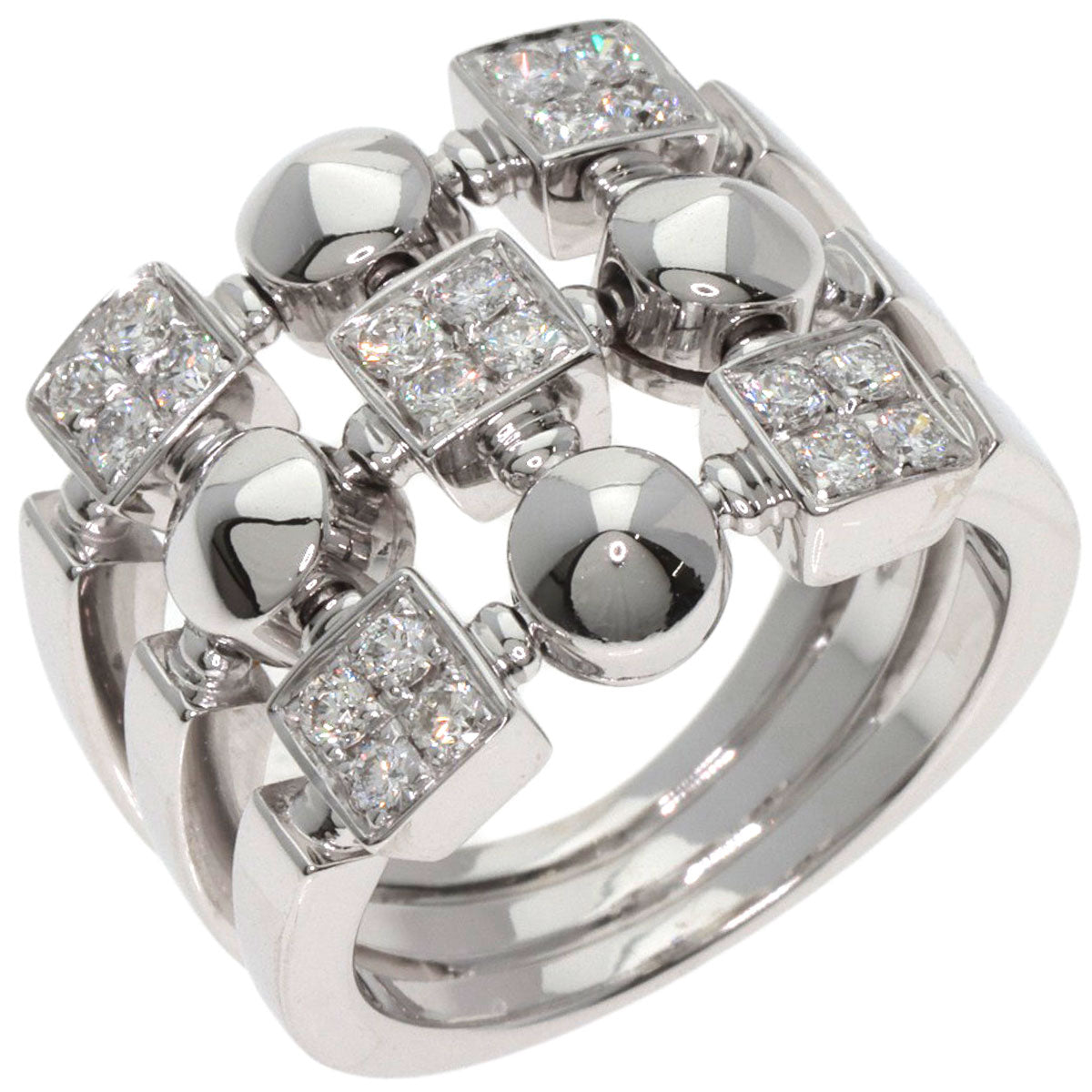 BVLGARI Lucia Diamond Ring K18 White Gold Ladies [Used]