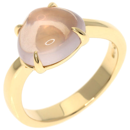 BVLGARI Mediterra Nean Eden Rose Quartz Ring K18 Yellow Gold Ladies [Used]