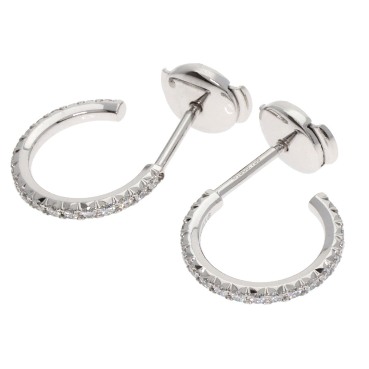 TIFFANY&Co. Metro Full Diamond earring K18 White Gold Ladies [Used]