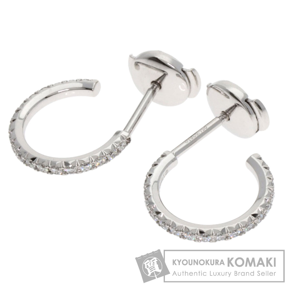 TIFFANY&Co. Metro Full Diamond earring K18 White Gold Ladies [Used]