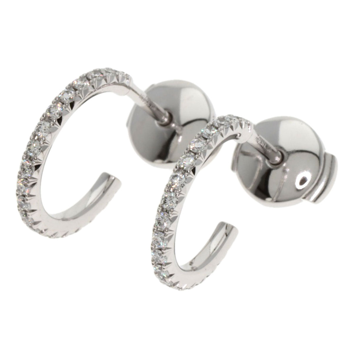 TIFFANY&Co. Metro Full Diamond earring K18 White Gold Ladies [Used]