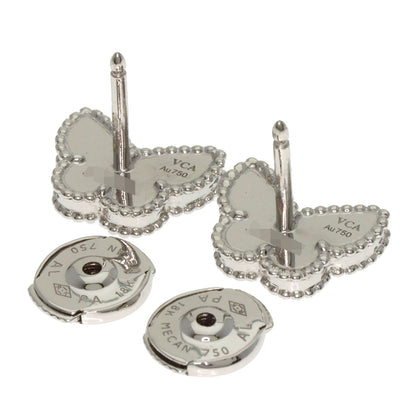 Van Cleef & Arpels Sweet Alhambra Papillon Turquoise earring K18 White Gold Ladies [Used]