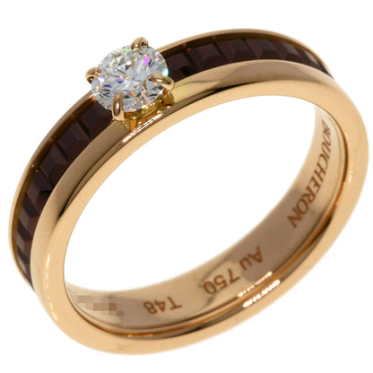 Boucheron Quatre Classic Solitaire Diamond #48 Ring K18 Pink Gold Ladies [Used]