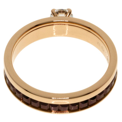 Boucheron Quatre Classic Solitaire Diamond #48 Ring K18 Pink Gold Ladies [Used]