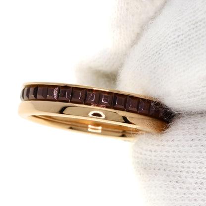 Boucheron Quatre Classic Solitaire Diamond #48 Ring K18 Pink Gold Ladies [Used]