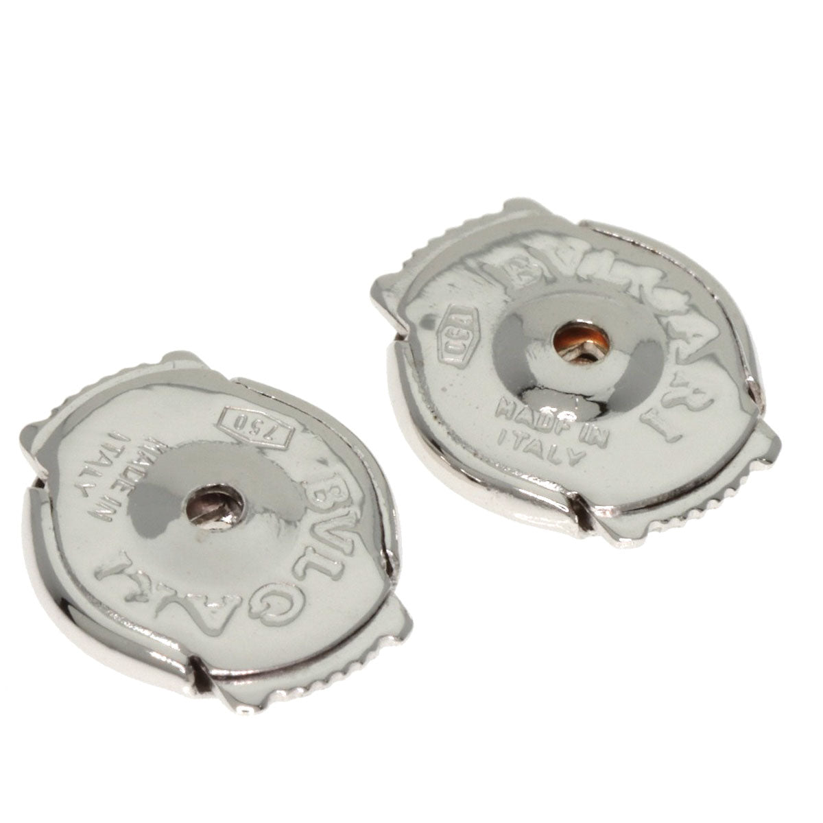 BVLGARI optical earring K18 White Gold Ladies [Used]