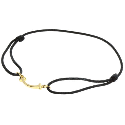 TIFFANY&Co. T Smile Mini Code Bracelet K18 Yellow Gold Ladies [Used]