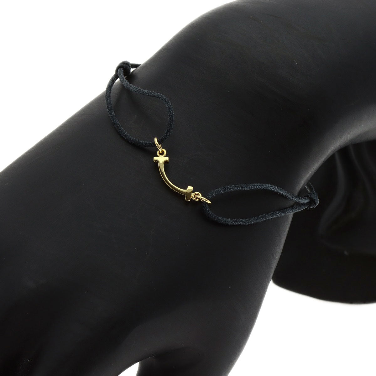 TIFFANY&Co. T Smile Mini Code Bracelet K18 Yellow Gold Ladies [Used]