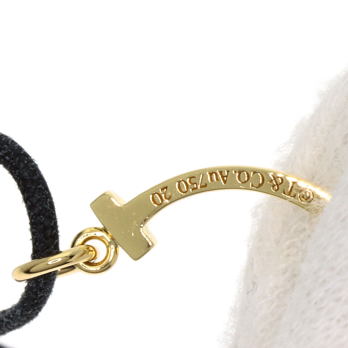 TIFFANY&Co. T Smile Mini Code Bracelet K18 Yellow Gold Ladies [Used]