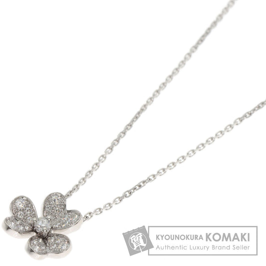 Van Cleef & Arpels Frivole Mini Diamond Necklace K18 White Gold Ladies [Used]