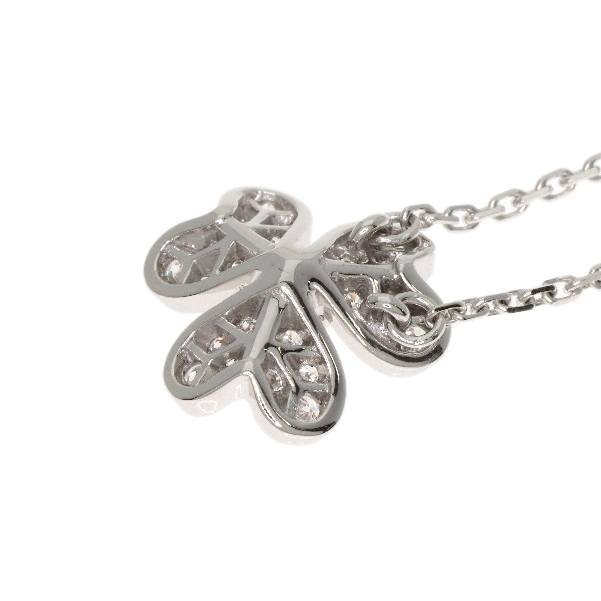 Van Cleef & Arpels Frivole Mini Diamond Necklace K18 White Gold Ladies [Used]