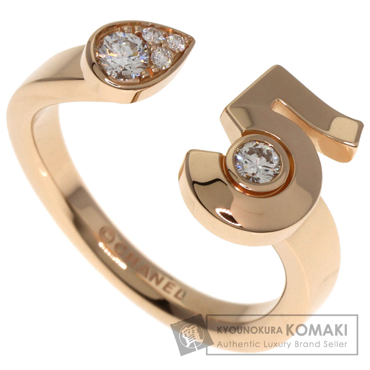 CHANEL Extrait de Chanel No. 5 Diamond #48 Ring K18 Pink Gold Ladies [Used]