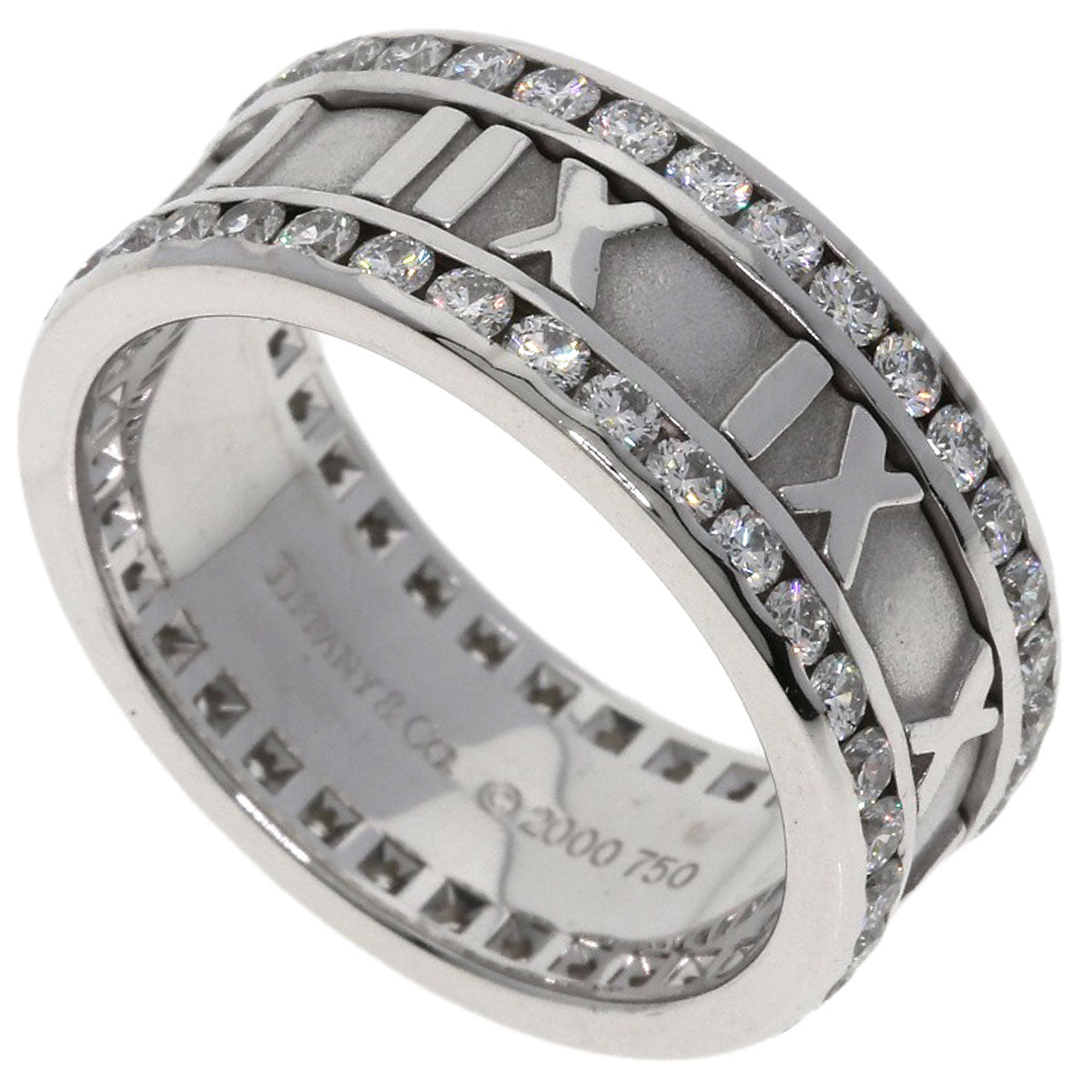 TIFFANY&Co. Atlas Edge Diamond Ring K18 White Gold Ladies [Used]