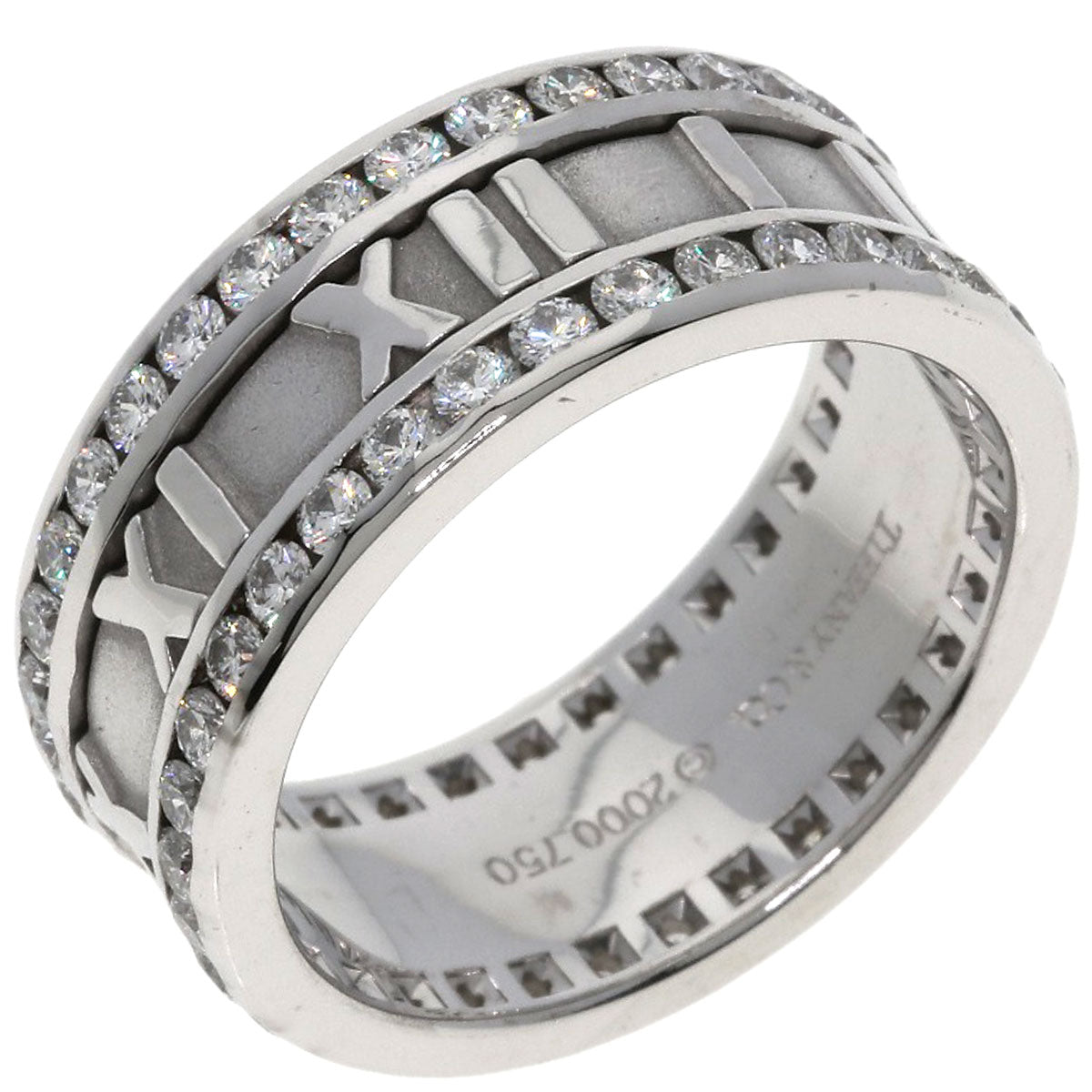 TIFFANY&Co. Atlas Edge Diamond Ring K18 White Gold Ladies [Used]