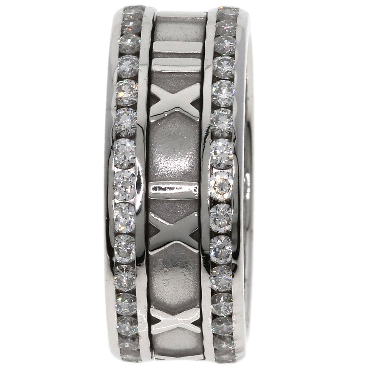 TIFFANY&Co. Atlas Edge Diamond Ring K18 White Gold Ladies [Used]