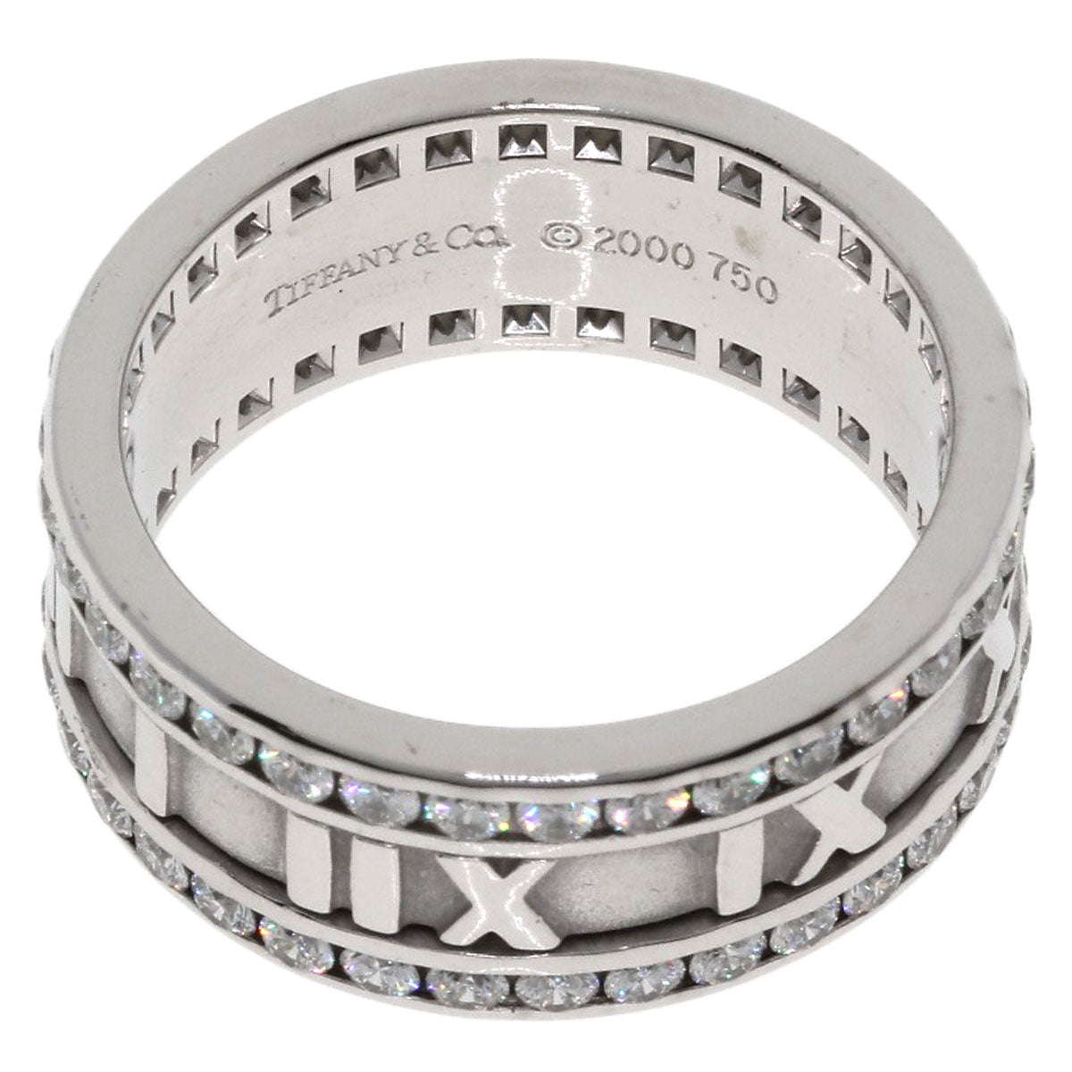TIFFANY&Co. Atlas Edge Diamond Ring K18 White Gold Ladies [Used]