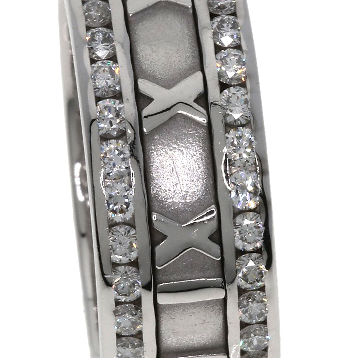 TIFFANY&Co. Atlas Edge Diamond Ring K18 White Gold Ladies [Used]